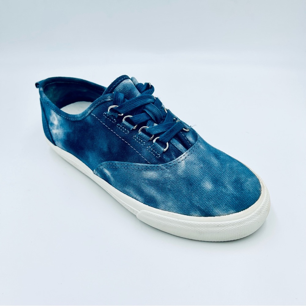 J.Crew Harbor Sneakers Blue Tie Dye Canvas Lace Up Shoes Women’s Size 7
